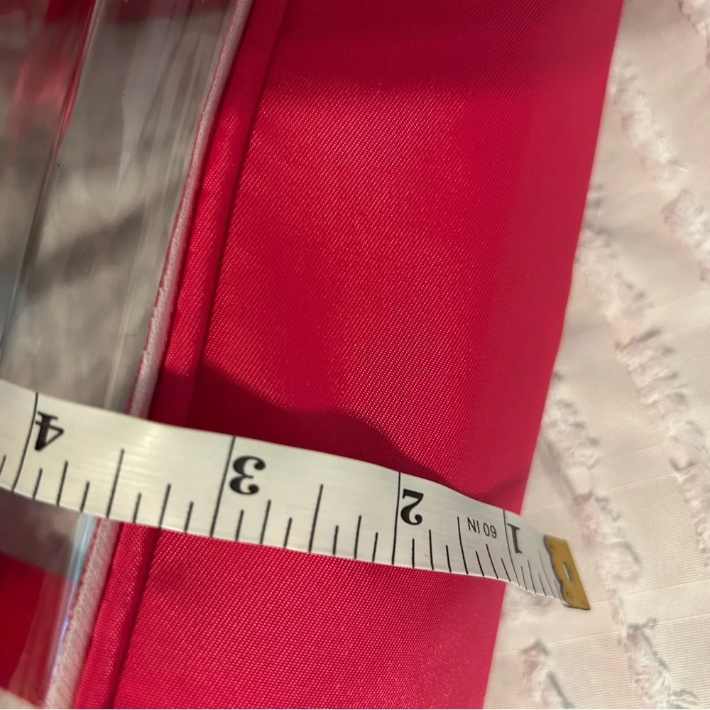 Clear Tote‎ Bag with Hot Pink Accents